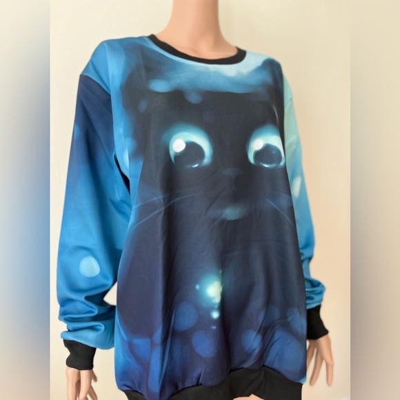 Brand new unisex 3D print pullover sweater fashion long sleeved shirt top size L - Picture 3 of 7